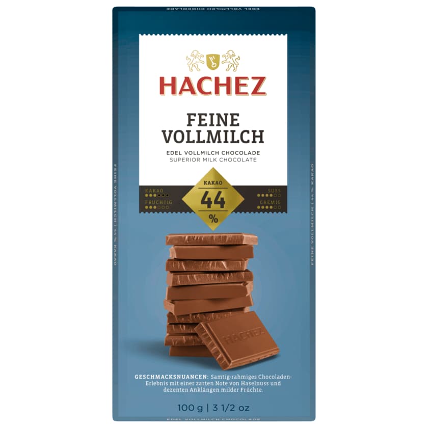 Hachez Schokolade Feine Vollmilch 44% 100g